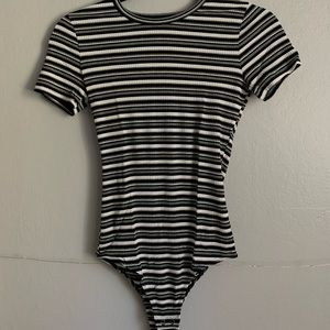 hollister striped bodysuit shirt